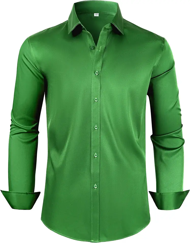 Wrinkle Resistant Men's Dress Shirt Button down Long Sleeve Business Casual