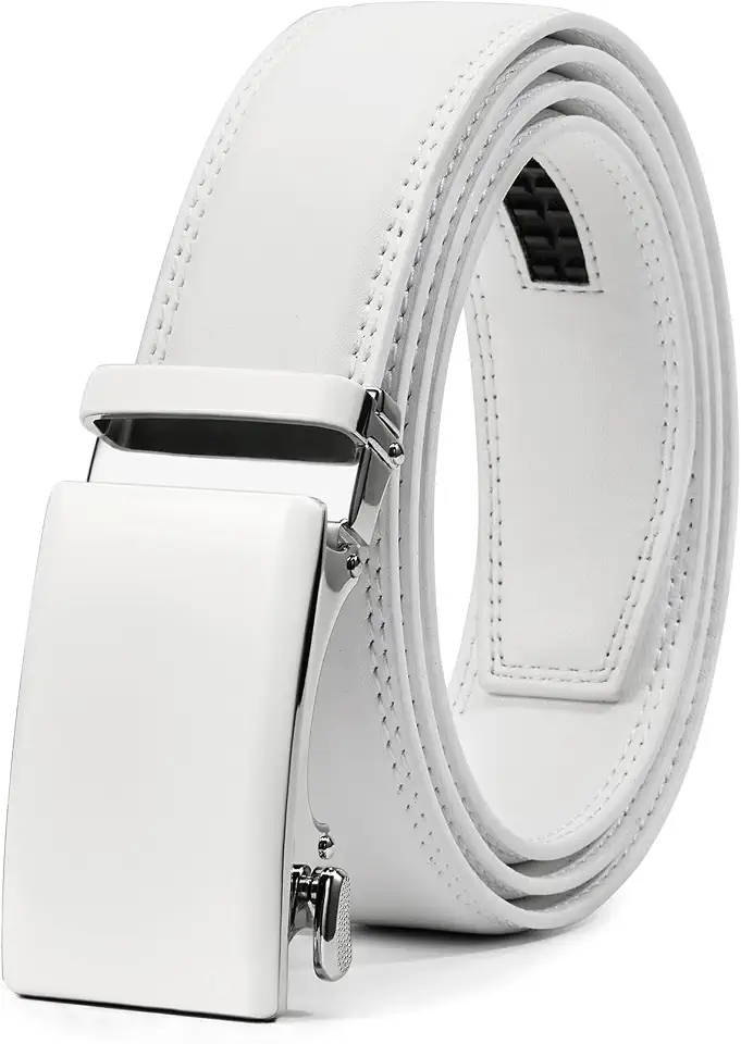VATAN Men's Belt Leather Ratchet Belt for Men Dress Casual Every Day