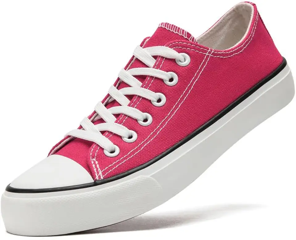 Canvas Shoes for Women Men Low Top Lace Up Sneakers Canvas Fashion Sneakers Classic Casual Walking Shoes Comfortable Breathable