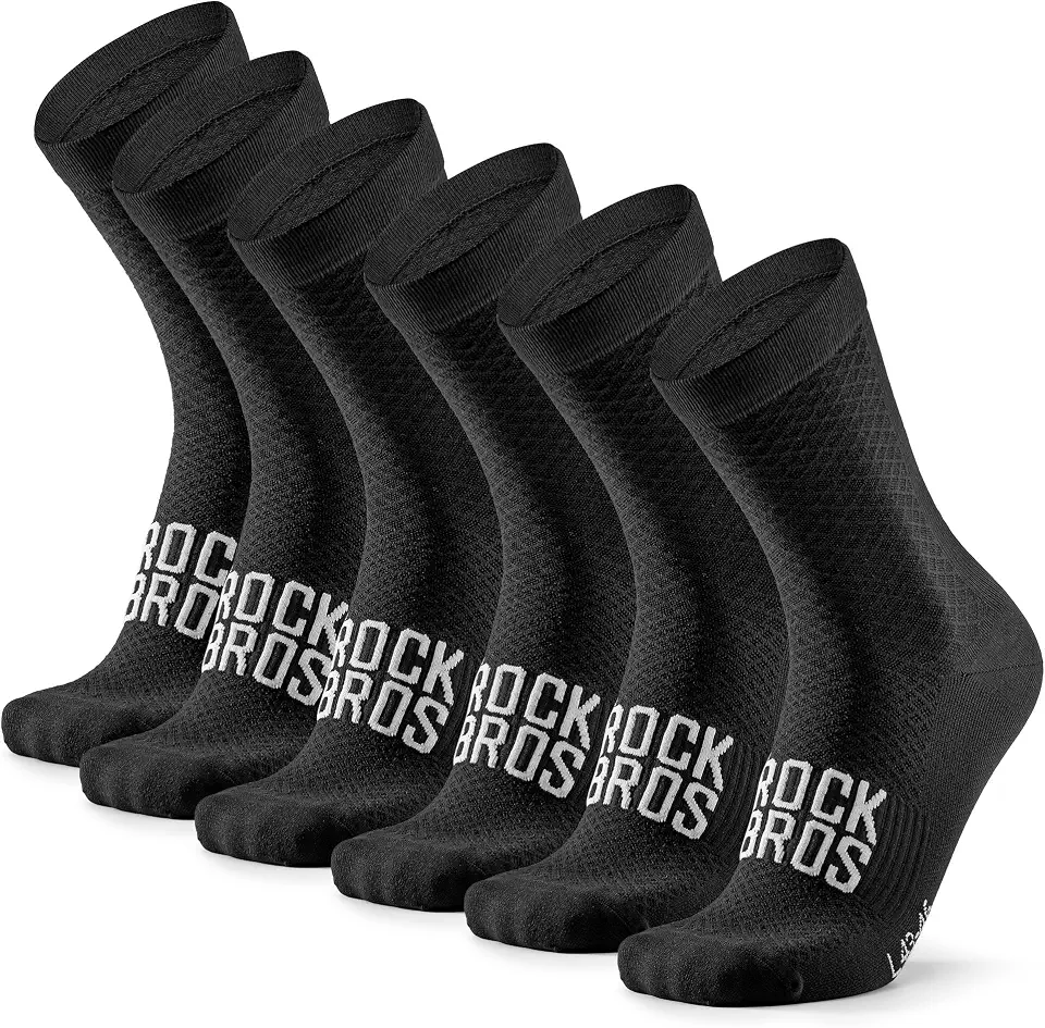 ROCKBROS Cycling Socks for Men Women Bike Socks, Compression Fit, Tall Crew