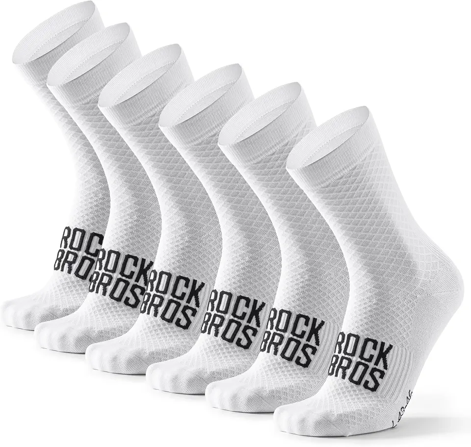 ROCKBROS Cycling Socks for Men Women Bike Socks, Compression Fit, Tall Crew