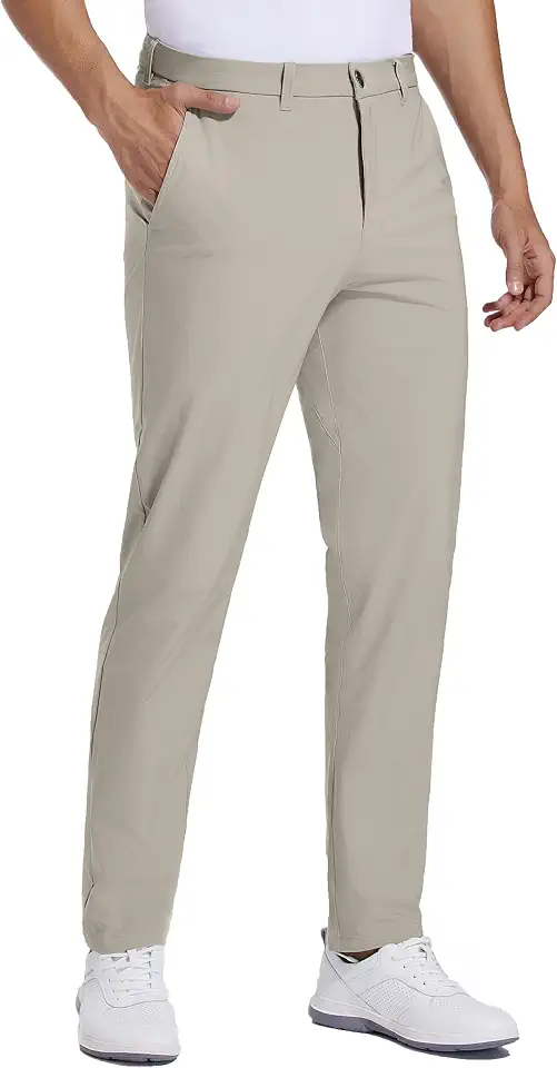 Men's Khaki Stretch Golf Pants