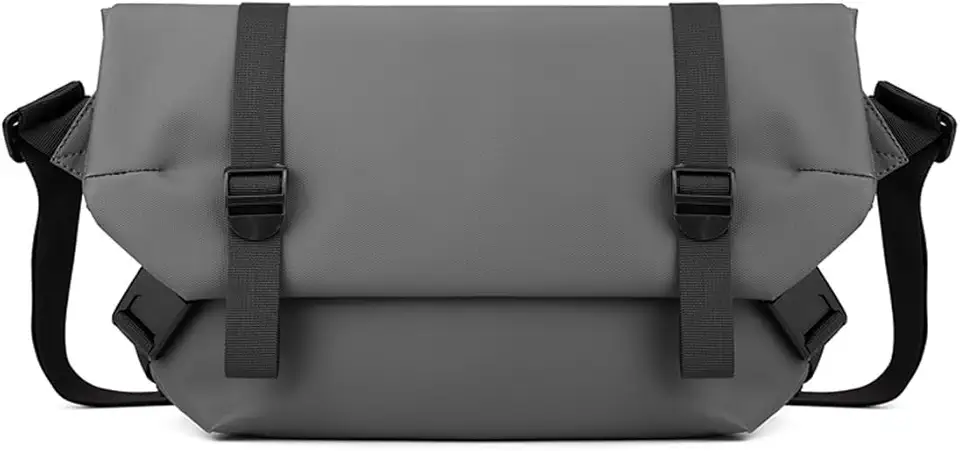 Crossbody Bag for Men Women, Waterproof Nylon Lightweight Anti-Theft Messenger Bag for Commute, Travel, Work