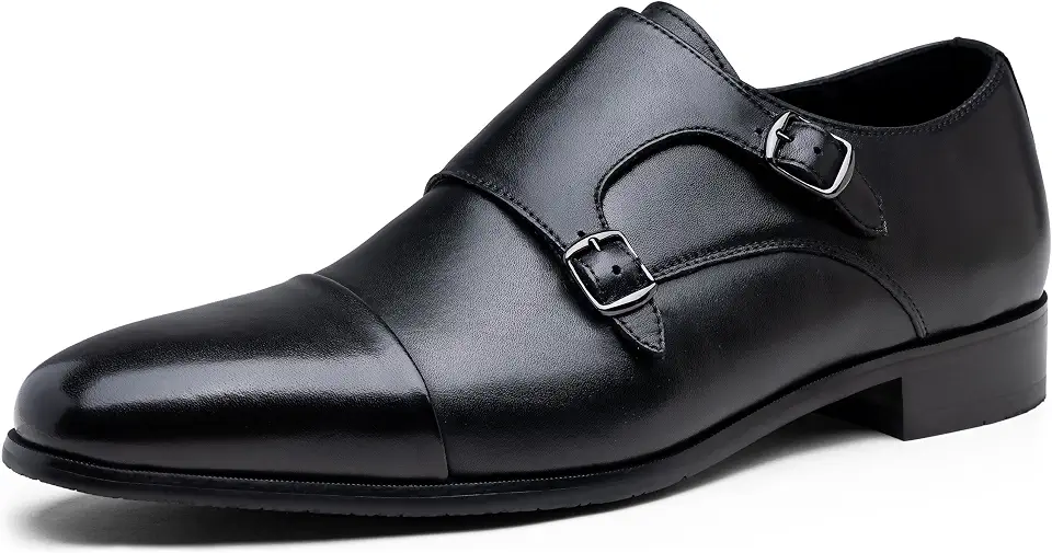 Jousen Dress Shoes for Men Monk Strap Loafers for Men