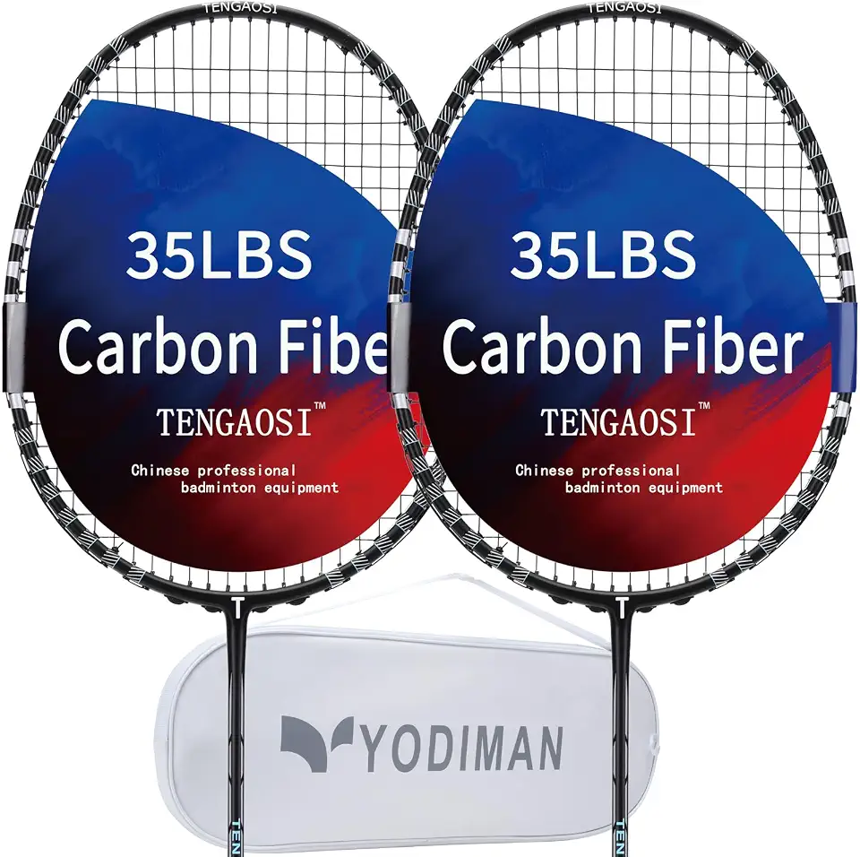 2Pack Graphite High-Grade Badminton Racquets Lightweight