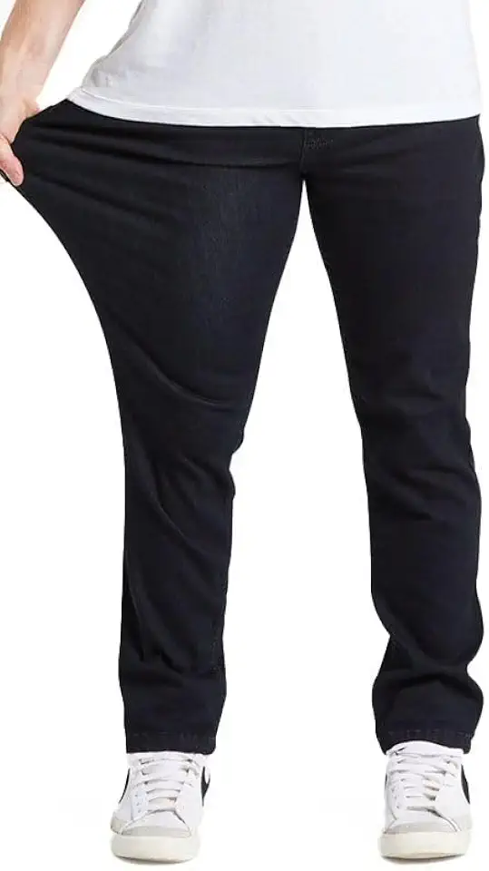 Mugsy Mens Jeans, Athletic Fit, Stretch Denim Jeans for Men, Comfortable, 4-Way Stretch, Flexible Pants, Size Up If Needed
