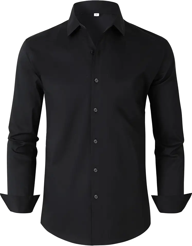 Mens Dress Shirts for Men Long Sleeve Wrinkle Free Button Down Shirt Formal Business Casual Shirts