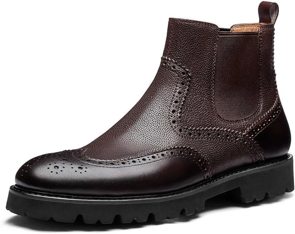 Men's Chelsea Boots Wingtip Leather Dress Boots