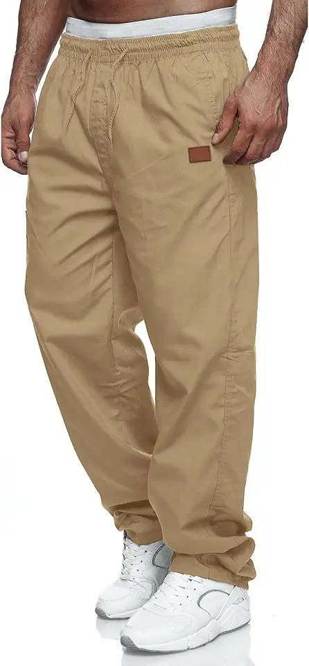 Rela Bota Mens Casual Jogger Pants Cargo Pants Drawstring Sweatpants