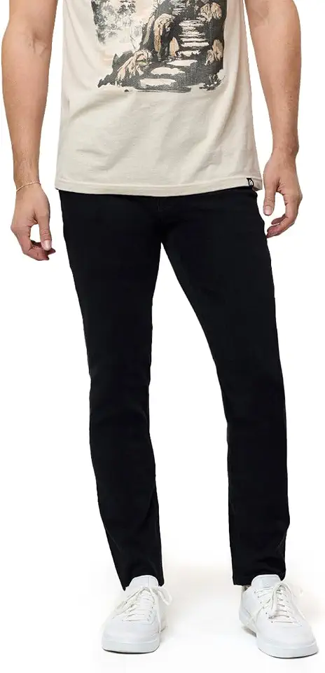 Men's Slim Fit Black Distressed Denim Jeans