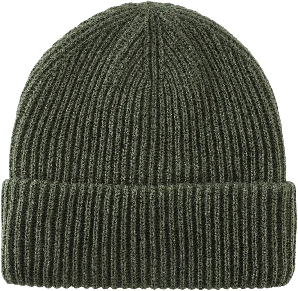 Global Recycled Standard Home Prefer Rib Knit Beanie Hat for Men and Women Cuffed Beanie Winter Hat