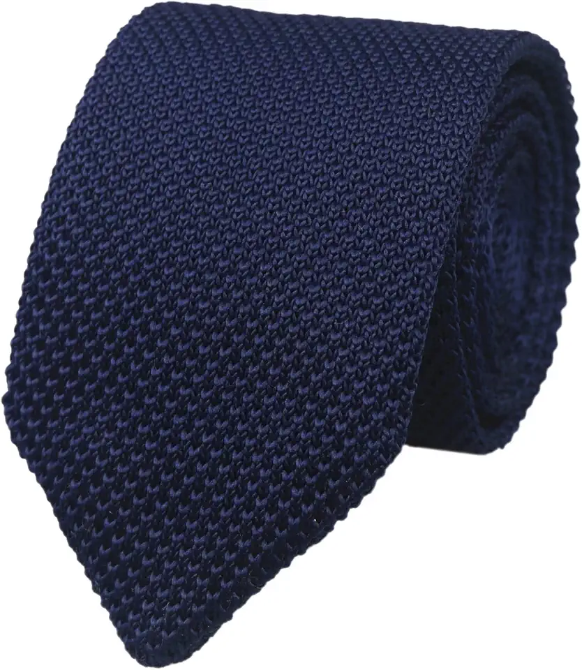 Elfeves Pointed Knit Ties for Men Pure Color 2.76" Skinny Neck Tie Business Knitted Tie