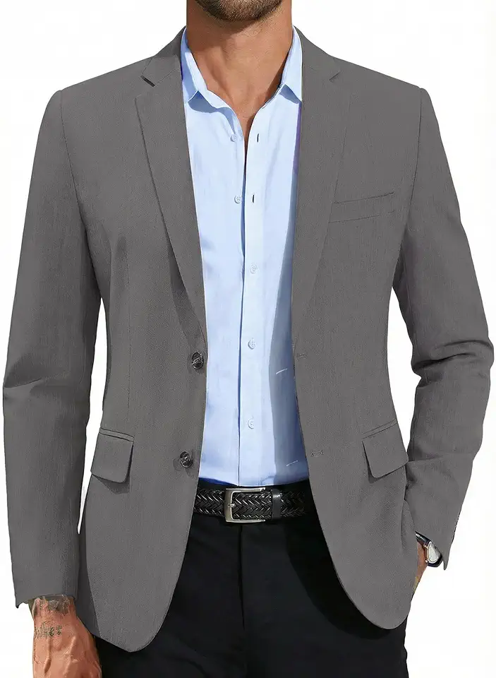 COOFANDY Mens Casual Blazer Slim Fit Suit Jacket Two Button Lightweight Sport Coat
