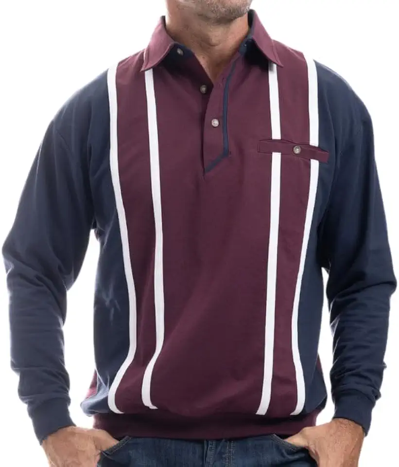 Classics Vertical Stripe Banded Botton Long Sleeve Shirt
