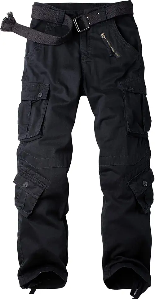 Men's Black Technical Cargo Pants