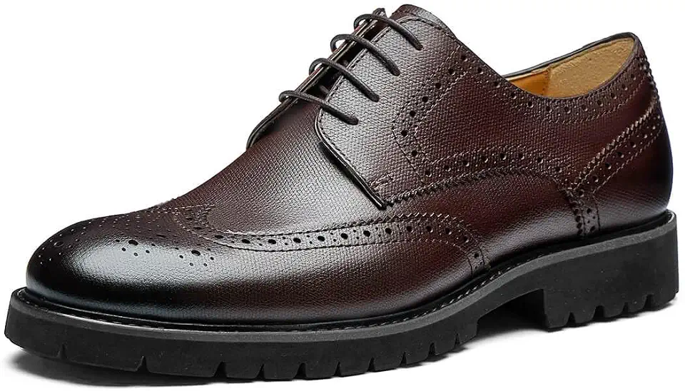 Men's Dress Shoes, Wingtip or Cap Toe Derby Shoes