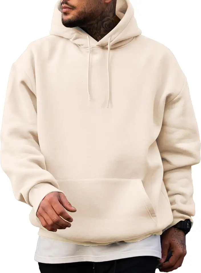 Global Recycled Standard JMIERR Mens Fleece Lined Oversized Hoodie Pullover Sweatshirts
