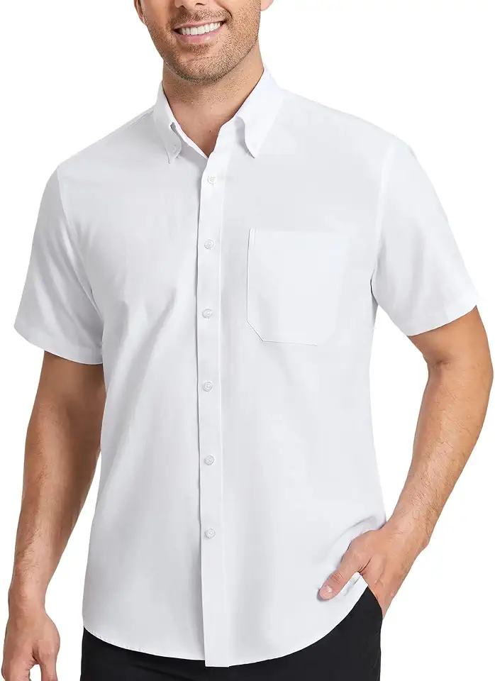 Men's White Oxford Cloth Dress Shirt