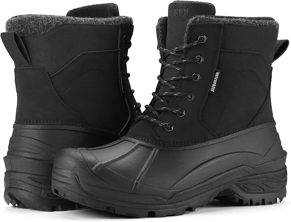 Men's Snow Boots, Insulated Waterproof Winter Duck Boots