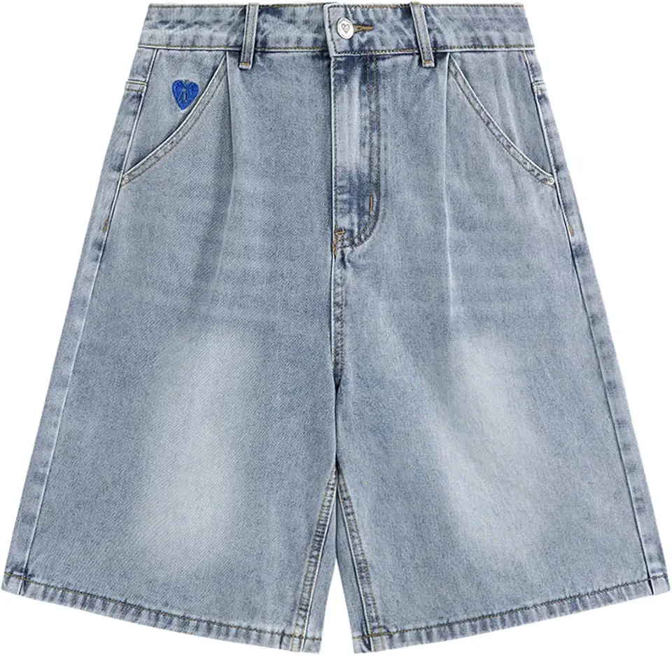 Men's Light Wash Blue Denim Shorts