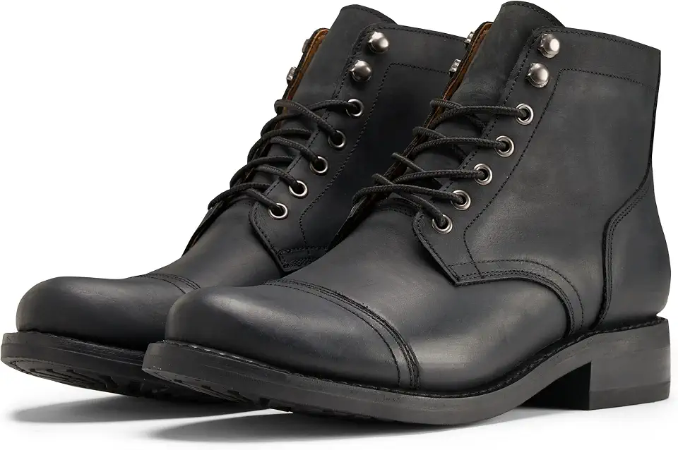 SUREWAY Men's Genuine Leather Dress Boots Classic Oxford Ankle Boot