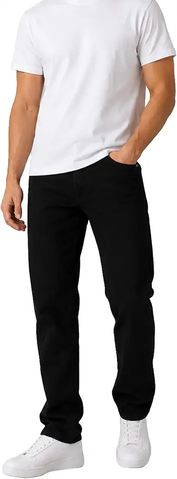 Men's Distressed Slim Fit Black Jeans