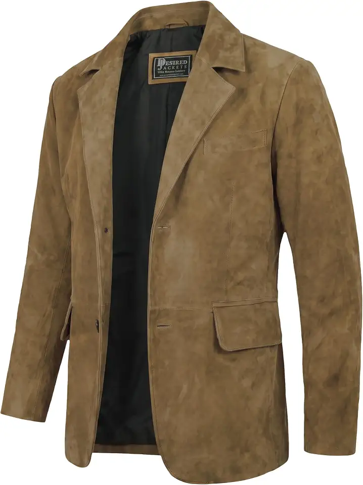 Suede Leather Blazer for Men Suede Sport Coat for Men Blazer Suede Leather Jacket Blazer Coat for Men