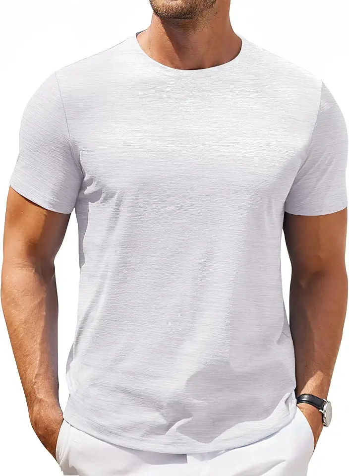 Global Recycled Standard COOFANDY Men's T Shirt Short Sleeve Classic Crew Neck T-Shirt Casual Summer Basic Tee Shirts