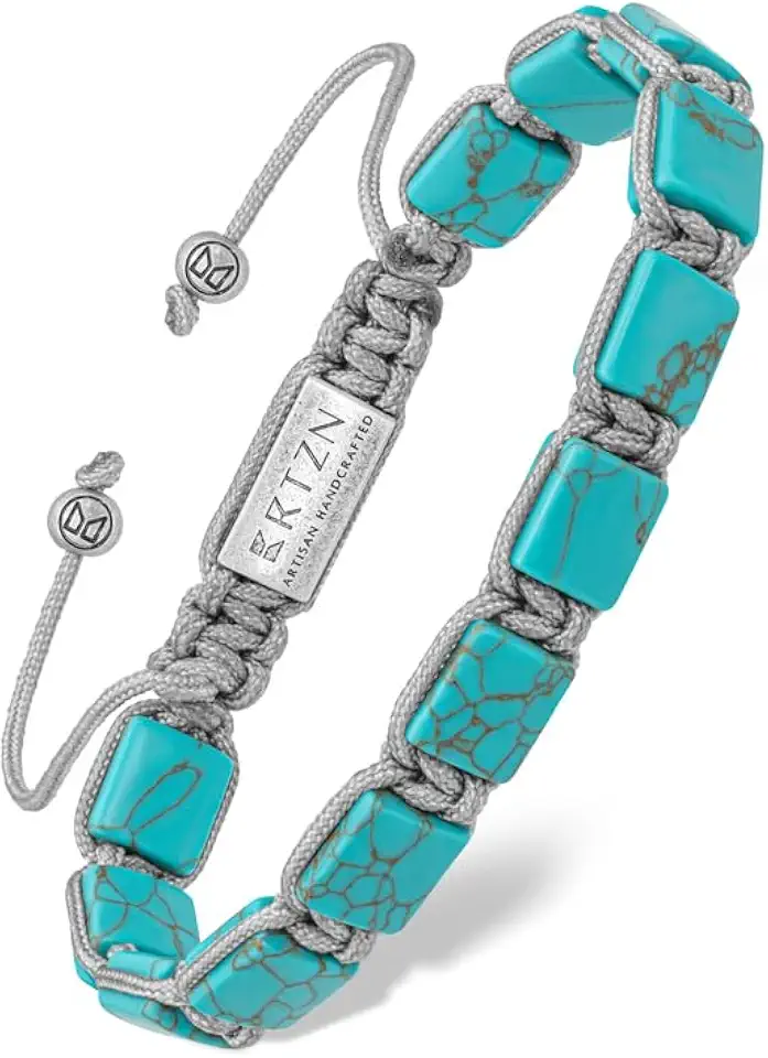 Mens Turquoise Bracelet – Premium Handcrafted Western Turquoise Bracelets for Men – Adjustable Turquoise Beaded Bracelet