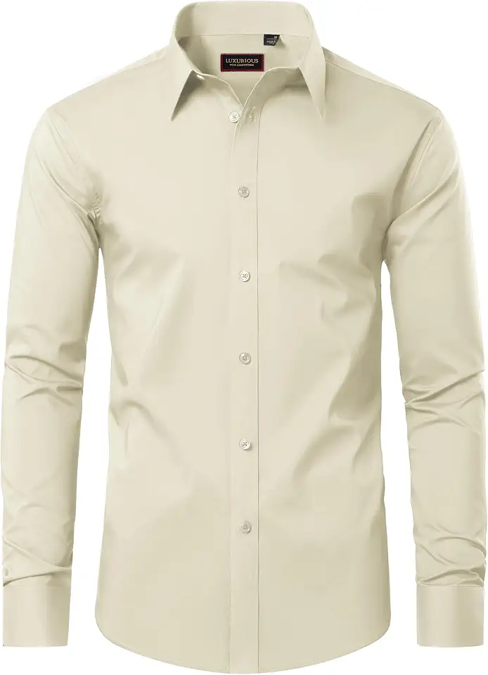 Global Recycled Standard Lion Nardo Cotton Mens Dress Shirts Long Sleeve Wrinkle Free Business Casual Button Down Shirts Formal Shirts Big and Tall