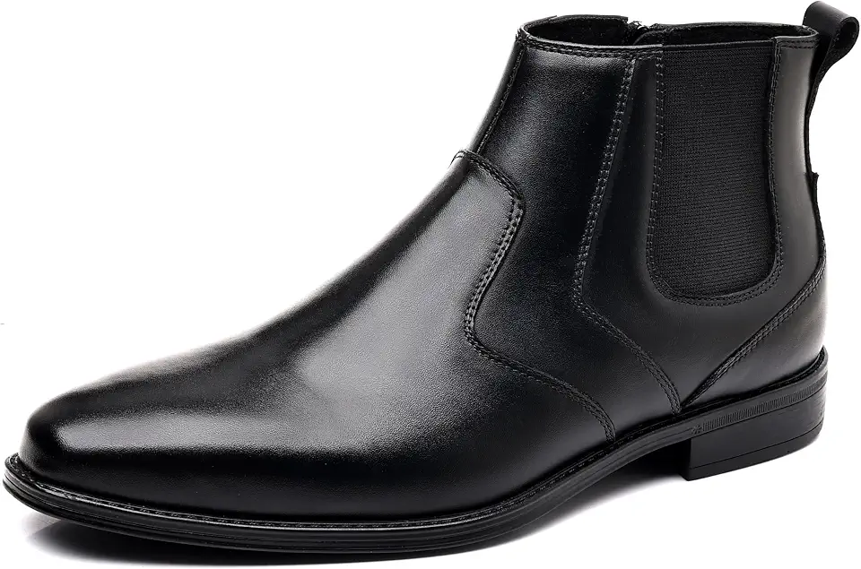 Holy dove Chelsea Boots Men – Genuine Leather,Chelsea Boots for Men with Side Zipper, Casual Slip-On Ankle Boots, Chukka & Oxford Style Dress Boots