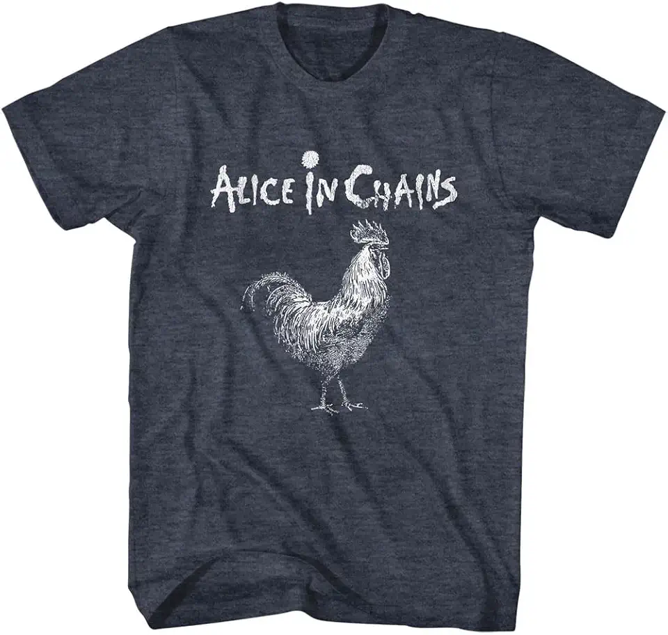 American Classics Alice in Chains Rooster Graphic T Shirt Navy Heather
