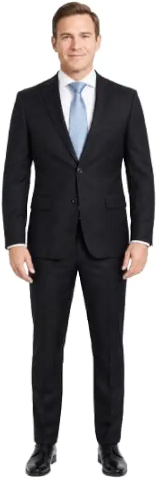Arthur Black Mazara Classic Fit Two Button 100% Wool Wrinkle Resistant Suit