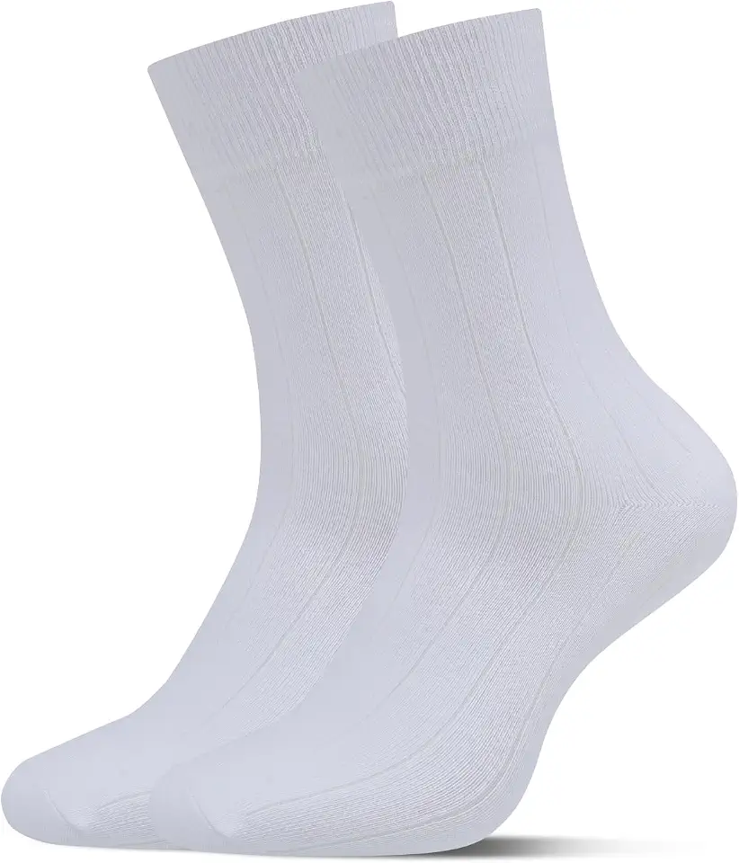 Mens Ribbed Crew Dress Socks Anti Odor Socks Size 8-13