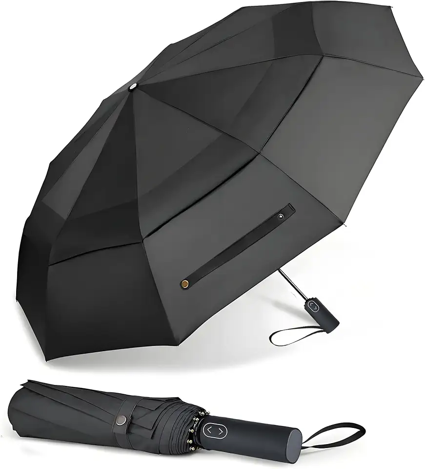 MRTLLOA Compact Golf Umbrella, 10 Ribs Vented Windproof Travel