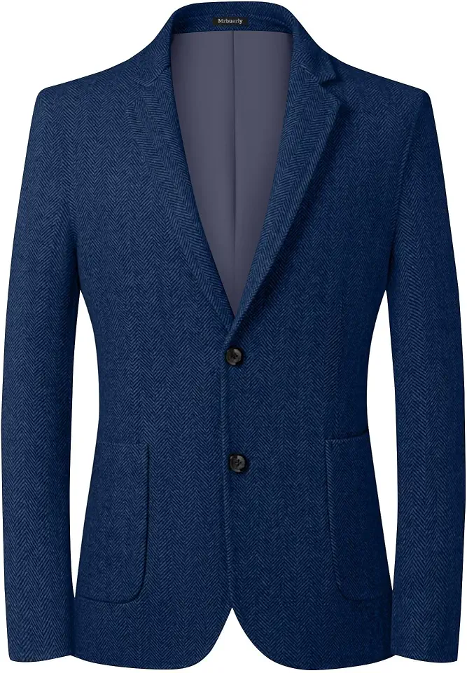 Men's Navy Wool Blazer