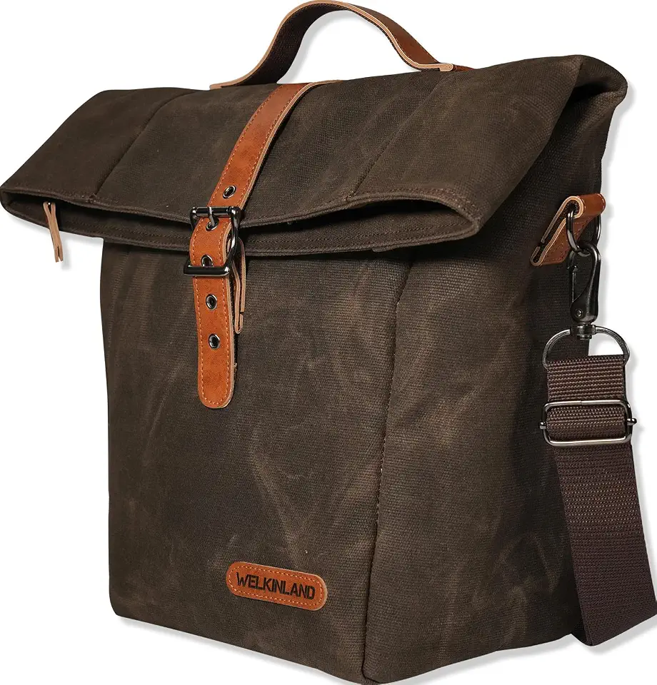 Global Recycled Standard WELKINLAND 6H Insulation Leakproof Waxed Canvas Lunch Bag, 20L Lunch Bag