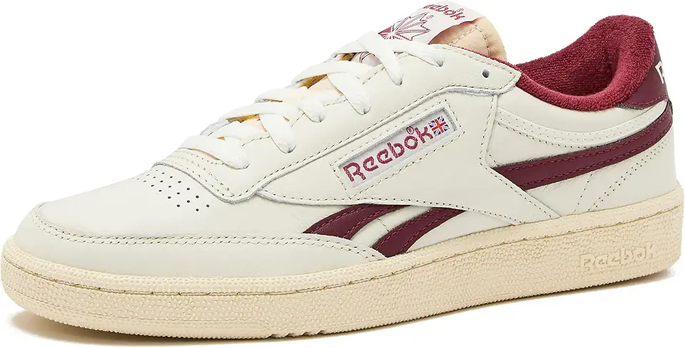 Men's Dark Burgundy Leather Low Top Sneakers