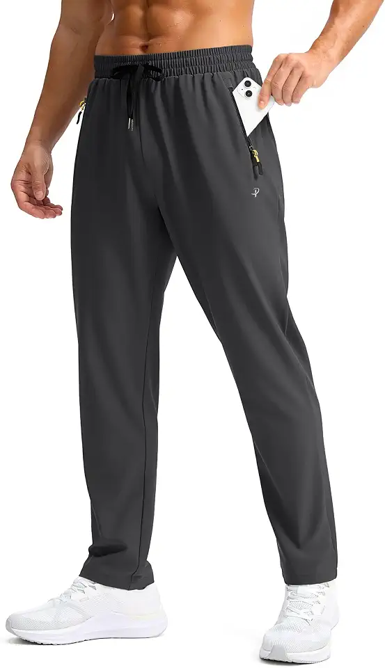 Pudolla Men's Lightweight Hiking Pants Quick-Dry Travel Sweatpants