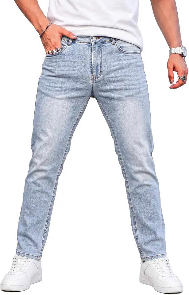Heyfanee Mens Slim Fit Jeans Stretch Denim Pants for Men