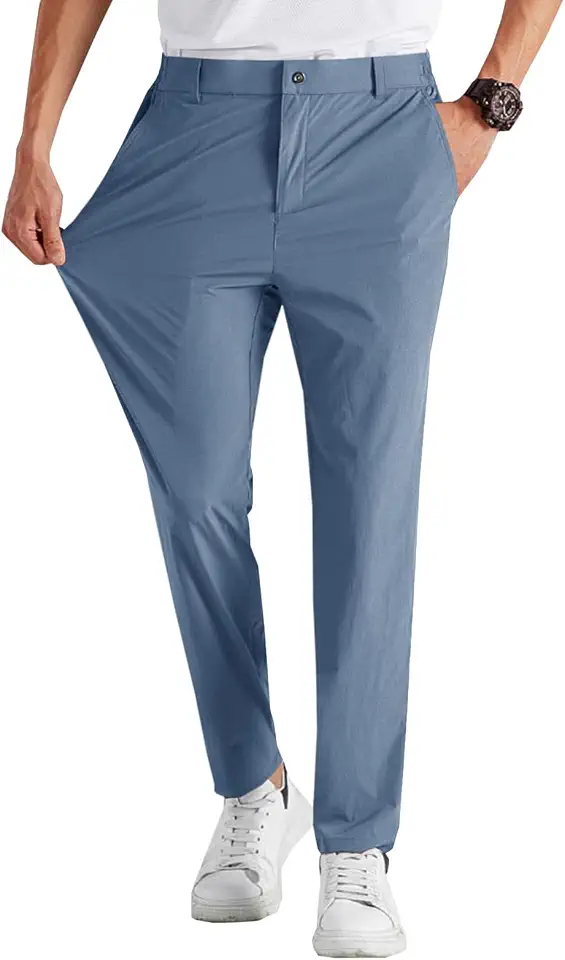 Runcati Mens Stretch Golf Pants Casual Dress Pants Work Trousers