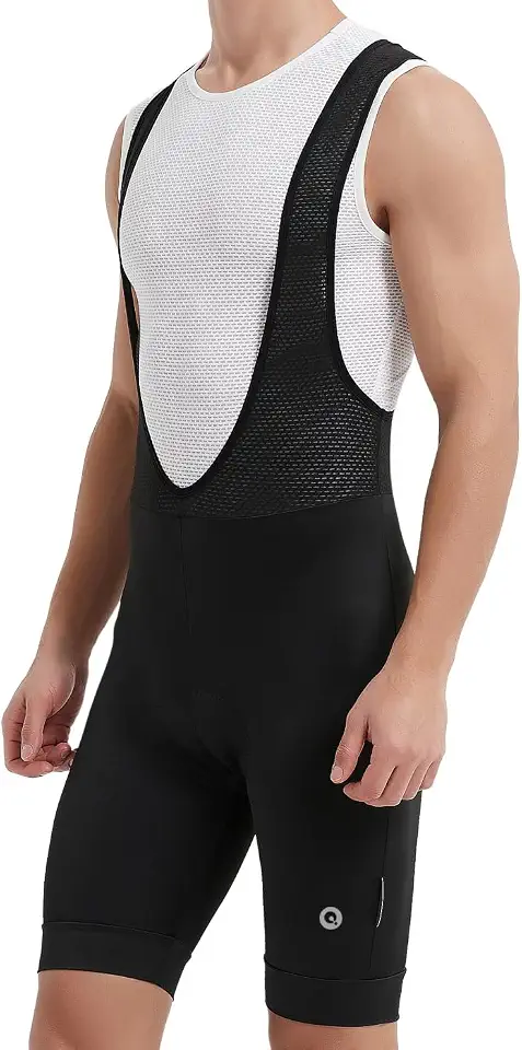 Men's Black Padded Road Cycling Bib Shorts