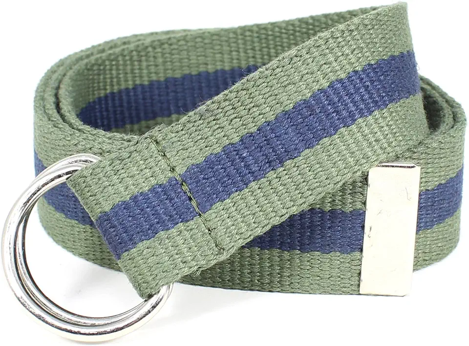 BC Belts Canvas Web Belt for Men & Women - 1.25” Adjustable D-Ring Buckle