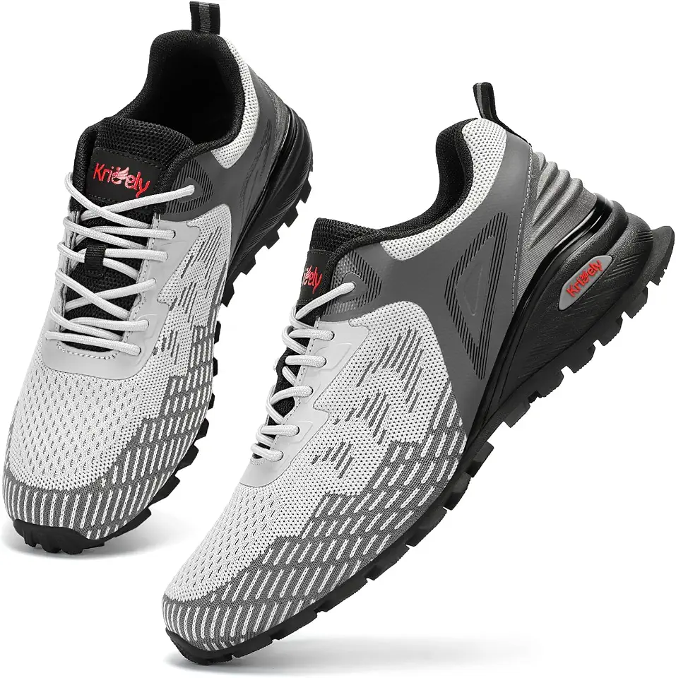 Recycled Claim Standard 100 Kricely Men's Trail Running Shoes Non Slip Hiking Trekking Tennis Shoes