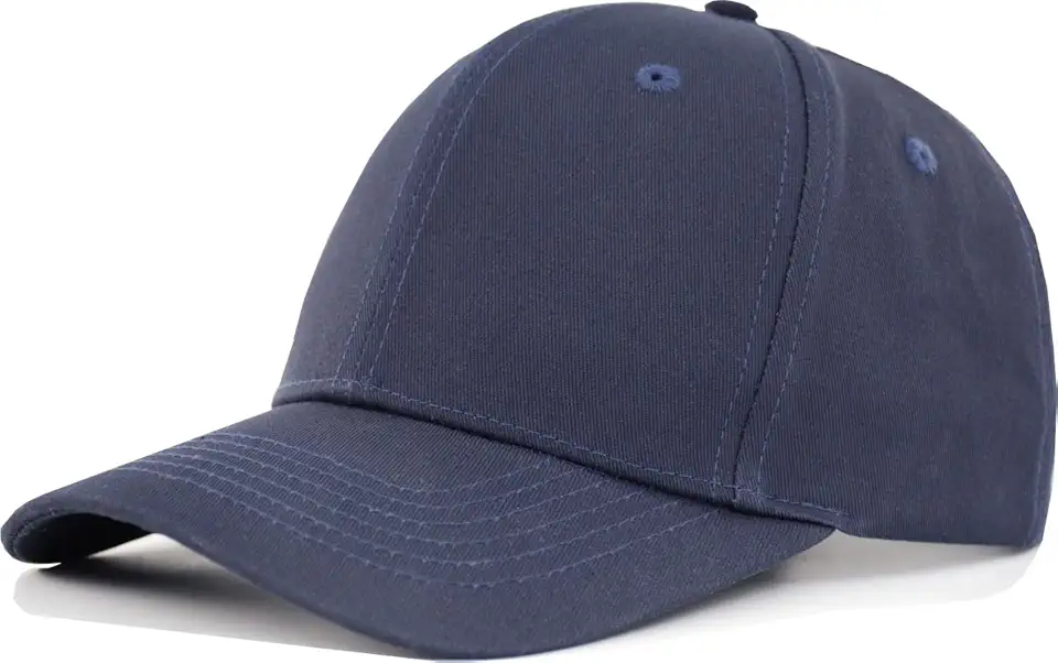 Structured Baseball Dad Hat Fits One Size & XXL - Adjustable Golf Cotton Ball Cap - Plain Blank Casual Caps for Men Women
