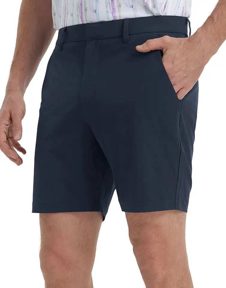 M MAELREG Mens Golf Shorts 7"/9" Lightweight Quick Dry Water-Resistant Stretch Waistband Flat Front Casual Mens Dress Shorts