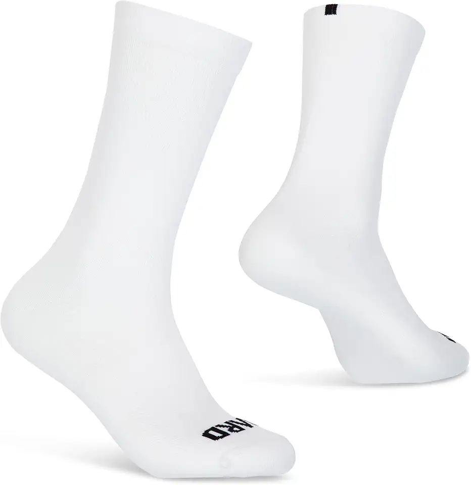 Men's White Performance Cycling Crew Socks