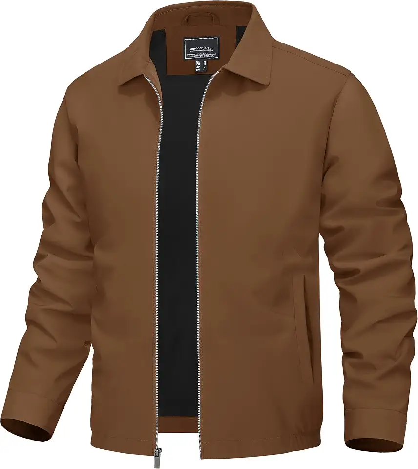 Men's Brown Cotton Chore Jacket