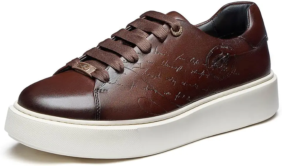 Men's Leather Dress Sneakers with XL Extralight Sole