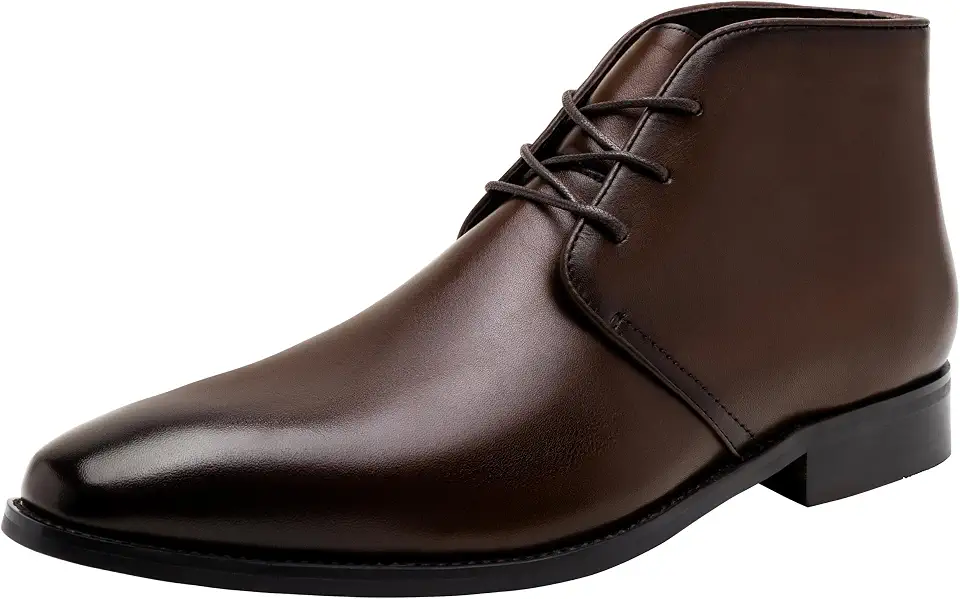 Jousen Men's Leather Chukka Boots Dress Boots Business Casual Ankle Boots
